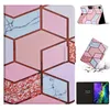 Mermer deri cüzdan kılıfları için iPad mini 6 5 4 3 2 1 12345 Mini6 Geometri Patchwork Geometrik Taş Kaya Kart Yuvası Çevirme Kapak Tutucu Stand Tablet Torbalar