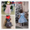 Robes de fille enfant en bas âge mignon bébé fille robe brillante enfant fête d'anniversaire arc princesse Tulle Tutu tissu enfants robe sans manches né filles tissu