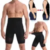 Pantaloncini a compressione per body shaper da uomo Shapewear snellente Pantaloni a vita alta Controllo del ventre Allenatore in vita Cintura modellante Intimo maschile