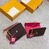 2 Colors Cute Wallet Women Flowers Clutch Bag Luxury Designer Purse Fresh Card Holder Classic Mini Bags Monograms Purses High Quality Coin Wallets