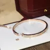 Top luxury high quality jewelry advanced vintage Bangle for women 2021 new sellings brand designer 18k brass gold plated fashion t263W