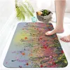 Tapijten olie schilderij bloem bedrukte flanellen vloer mat badkamer decor tapijt non-slip voor woonkamer keuken welkom deurmatcarpets