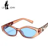 Sunglasses LS JOHN Small Oval For Women Male Retro Plastic Frame Yellow Red Vintage Round Sun Glasses 20221462664