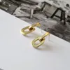 Stud Peri'sBox Solid Gold Earrings Double Link Geometric Studs For Women 2022 Thick Chain Minimalist DesignerStud