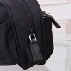 حقيبة الخصر من النايلون مادة المظلة مادة Bumbag أسود غير رسمي حقيبة صدرية الرجال للجنسين وزنًا خفيفة يوميًا الاستخدام اليومي للمحافظات 242H