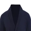 Men's Sweaters Double-breasted Color Men's Sleeved Autumn&Winter Long Top Solid Cardigan Sweater Lapel CardiganMen's