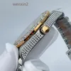Klassiek herenhorloge Luxe 43 mm mechanisch automatisch roestvrij staal volledig geboorde kleur Arabische cijfers wijzerplaat