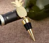 Metal Wine Stoppers Bar Tools Creative Pineapple Shape Champagne Bottle Stopper Wedding Gästgåvor Souvenir Presentförpackning SN4512