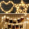 Kleding Garderobe Opslag PO Clip String Lichten Postcard Tickets Notes Peg Light Party Wedding Home Wall Kleinepin Craft DecorationClothi