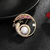 Womens Brooch Fashion Corsage Pearl Brooches for Women 3A Zircon Lady Pins Vintage Elegant Full Dress Pins Top Quanlitly Designer Button Pin Scarf Buckle
