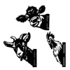 ديكور الجدار مزرعة المعادن حيوان زخرفة غنم البقرة للحديقة في الهواء الطلق.