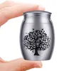 High 25mm/40mm Decorative Memorial Keepsake Stainless Steel Cremation Urns for Human Pet Ashes -Always in My Heart Y220523
