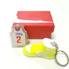 3PCS Designer Silikon 3D Sneaker Shirt Brelowain z czerwonym pudełkiem mężczyzn buty modowe Bieci Blak kluczycy Butobball/pudełka