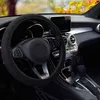 Universal 38Cm 13 Pcs Ice Silk Steering Wheel Cover Wear Resistant AntiSlip Car Accessories Gear Hand Brake cover Interior J220808