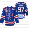 CeoA3740 2021-22 Ligue de hockey CKA 75e anniversaire Maillot bleu domicile personnalisé Evgenii Dadonov Joonas Kemppainen Nikita Gusev Daniil Pylenkov Lars