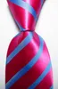 Cravatta a righe alla moda da uomo in seta da 9 cm, set di cravatte in jacquard rosa verde oro rosso 100