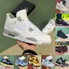 Lightning 4 4s Basketbalschoenen Heren Jumpman University Blauw Rood Thunder Zwart Cement Cat Cream Sail White Oreo Bred What The Pine Green Court Trainer Sneakers Merk