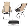 2 PCS Portable Ultralight Outdoor Folding Camping Chair Moon Chairs High Load Travel Beach Hiking Picnic BBQ Seat Fishing Tools 220609