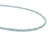 Natural Aquamarine 2mm pärlstav ädelstenhalsband runda fasetterad 32in