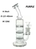 Equipamento/borbulhador de narguilé de vidro para fumar, altura de 9 polegadas e perc de 3 peças de vidro com tigela de vidro de 14 mm, peso de 320g, 3 cores BU009