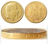 فرنسا 20 فرنسا 1868A / ب مطلية بالذهب نسخة الزخرفية عملة معدنية يموت تصنيع سعر المصنع