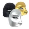 Mezza Maschera Fantasma dell'Opera Maschere Masquerade One Eyed Cosplay Party Creatività fai-da-te Costume di Halloween Puntelli Oro Argento Nero