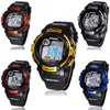 Multifunction Student Boy Digital LED Esporte Quartz-Relógio Data de alarme Ao ar livre jogging esportes impermeável relógios relógio relógio