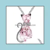 Hanger kettingen Pretty Crystal Cat ketting vrouwen sleutelbeen ketting schattige Oostenrijkse carshop2006 drop levering 2021 sieraden PE carshop2006 dh97i