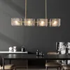 Люстры медные светильники гостиная ресторан спальня кухня остров роскошные подвесные лампы современное светодиодное освещение лампы