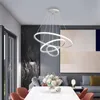 Hanglampen Zwart/Wit LED -lichten Modern Design voor woonkamer Slaapkamer Hanglamp Restaurant Keukenarmaturen