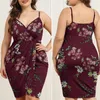 زائد الفساتين ذات الحجم الأزهار طباعة v-sling فستان على أكمام من الإناث أنثى أنيقة عطلات شاطئية عالية الخلاصة لليليبل.