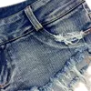 Summer 887＃ファッションセクシーな低腰ピアスの女性のジーンズショーツパンツ