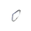 2022 Valentines New Ring 925 Sterling Silver Timeless Wish Sparkling Blue Anneaux pour les femmes de fiançailles de mariage Fine Jewelry Bague 196316C02