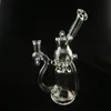 clear Hookahs recycle with 4 opals 14mm joint new design