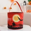New Halloween Basket Party Supplies Glowing Pumpkin Bag Children's Portable Candy Bag Ghost Festival Tote Bucket Decoratins 905