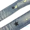 Denim character Style Mens Jeans Slim leg Fashion pattern long Pants Club Clothing for Male Designer Pencil Hip Hop Skinny size 29-38