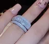 Big Luxury Ring Wieck Full Pave zircon CZ Silver Color Simulated stones Women Wedding Engagement Band Ring 220728