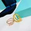 Мужское дизайнерское кольцо с двумя рядами для женских ювелирных ювелирных украшений бриллианты кольца модные золотые кольца мужчины женское обручальное кольцо 2204265d
