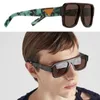 Mens Solglasögon Spr 22y New Fashion Casual Business Mens Sun Glasses Brown Frame Marble Green Temples Högkvalitativ UV400 med låda
