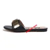 2023 Designer Sandals per donne donne estate in pelle di lusso in pelle di lusso Dazzle Slifori da donna Slifori tacchi piatti Slipisti Trend Scarpe da spiaggia estate