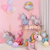 Baby Dusche 3D Riesen Einhorn Ballon Aufblasbare Regenbogen Pferd Ballons Kind Spielzeug Einhorn Geburtstag Party Dekoration Ballon Liefert