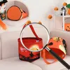 Halloween Basket Party Supplies Glowing Pumpkin Bag Children's Portable Candy Bag Ghost Festival Tote Bucket Decoration Props SN4759