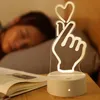 Dom romantyczny 3D USB LED Nocne światło akrylowe lampa stołowa oświetlenie salon Dekoracja sypialni na Walentynki Prezent 20 Style