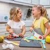 3 -stks Kinderen Veiligheid Sawtooth Cutter Plastic Fruitmes Chefs Chef voor broodsla Toddler Kookmessen DIY Tool LX4789