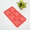 6 Holes Silica Gel Rabbit Cake Moulds Rabbits Shape Silicone Bread Pan Round Shape Mold Muffin Cupcake Baking Pans VTMTL1515