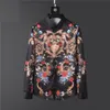 2022designer luxury mens dress casual print shirts for men long sleeve cotton paris slim fit womens shirt#L254V257B