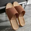 Suihyung sommar hemskor casual lin toffles kvinnor antislip linne sula glider kvinnliga platta sandaler par inomhus flip flops g220518