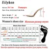 Slippers Eilyken Designer Transparent Women Perspex High Heels Summer Party Shoes Ladies Clear Band Flip Flops Crystal Slides 220329