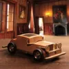 Designer de luxo quente alto -falante Bluetooth Wooden Retro Old Car Caixa de som sem fio com cartão TF USB AUX FM Radio