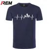 REM Mountain Heartbeat Camiseta Moda Engraçado Aniversário 100% Algodão Mangas Curtas Camisetas Causais O-pescoço Tops Tees Hip Hop 220504